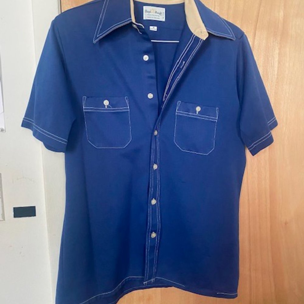 Groovy blue button down